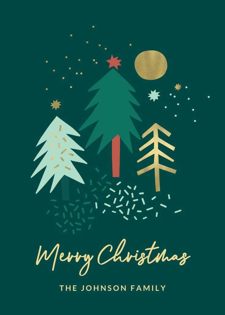 Simply forest - holidays card