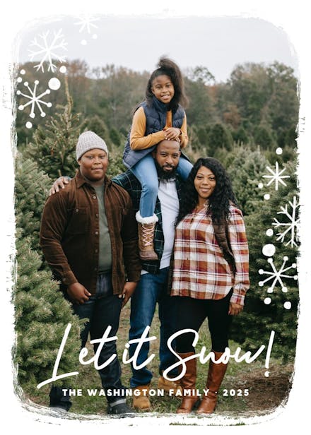 Snowman clipart - christmas card