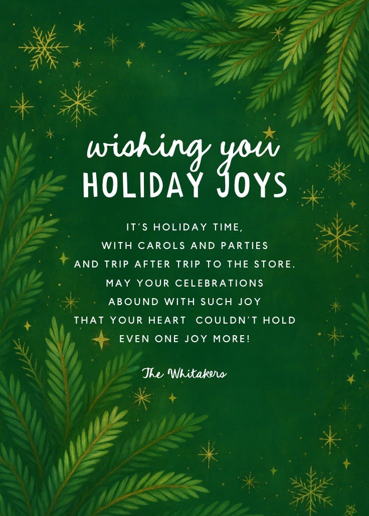 Sparkling christmas - christmas card