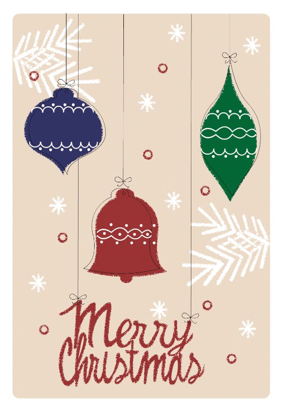 Splendid ornaments - christmas card