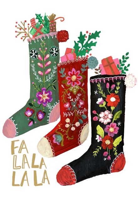 Stockings falalalala - Christmas Card