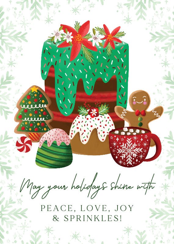 Sweet christmas - tarjeta de día festivo