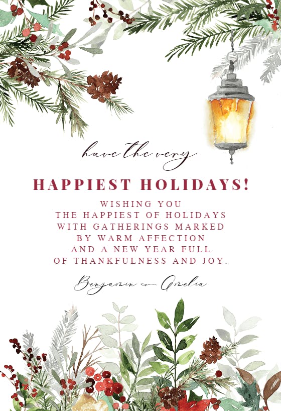 Traditional accents - christmas card