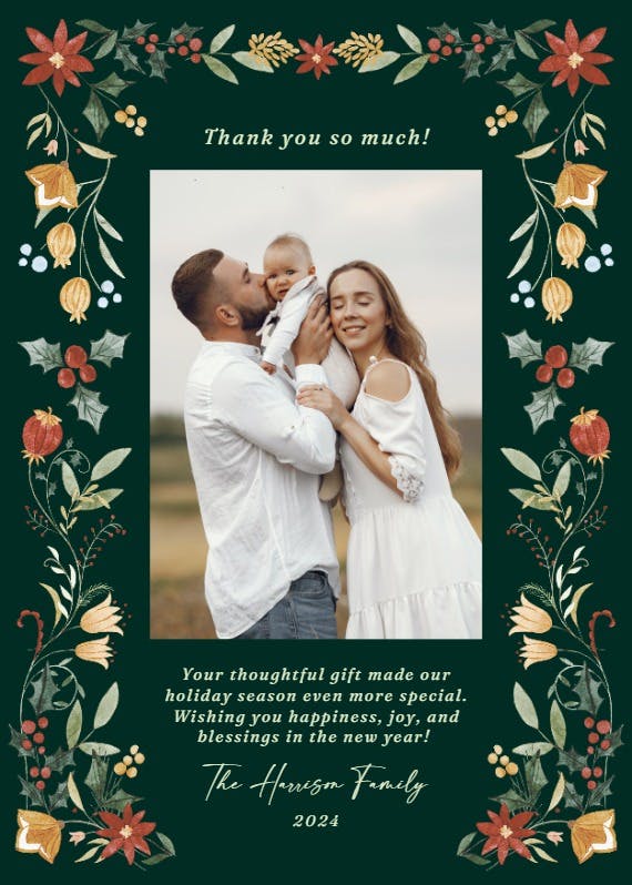 Traditions frame - thank you card