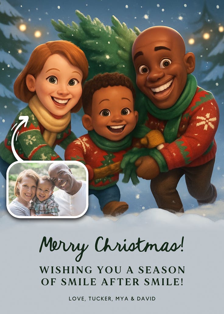 Tree farm - tarjeta de navidad