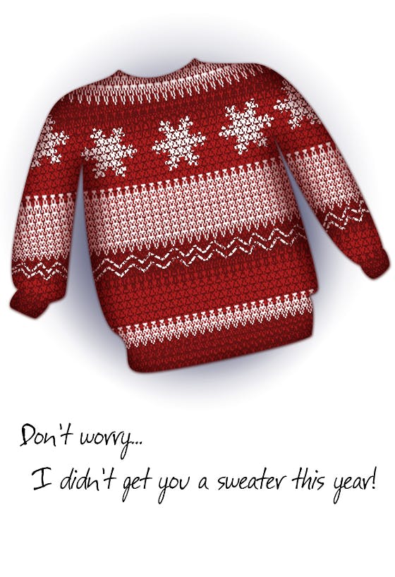 Ugly sweater -  tarjeta de navidad
