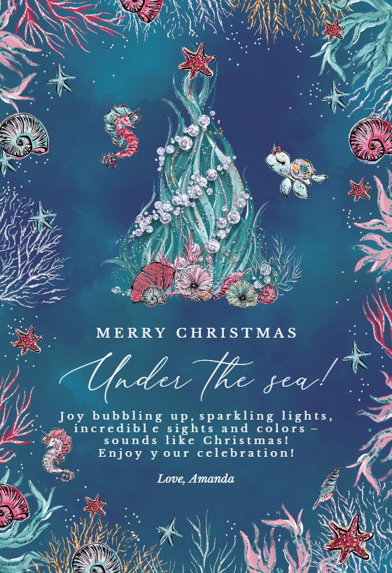 Undersea fantasy - christmas card