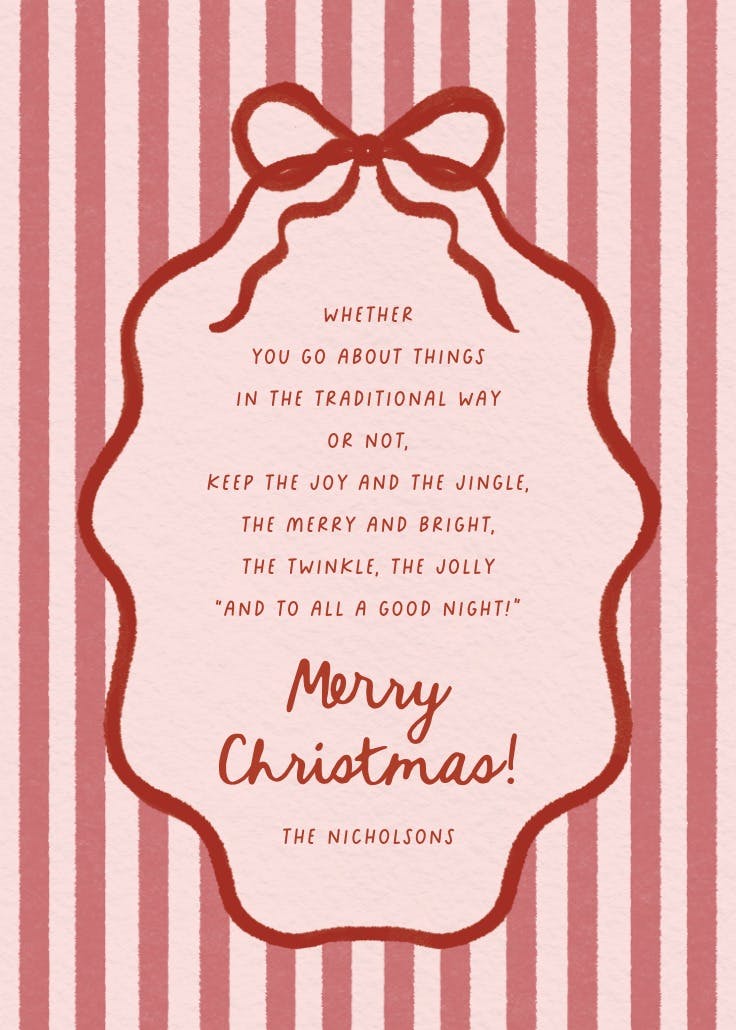 Vintage stripes - christmas card