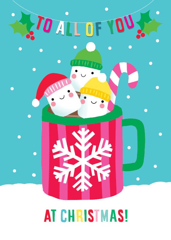 Warm marshmallows - christmas card