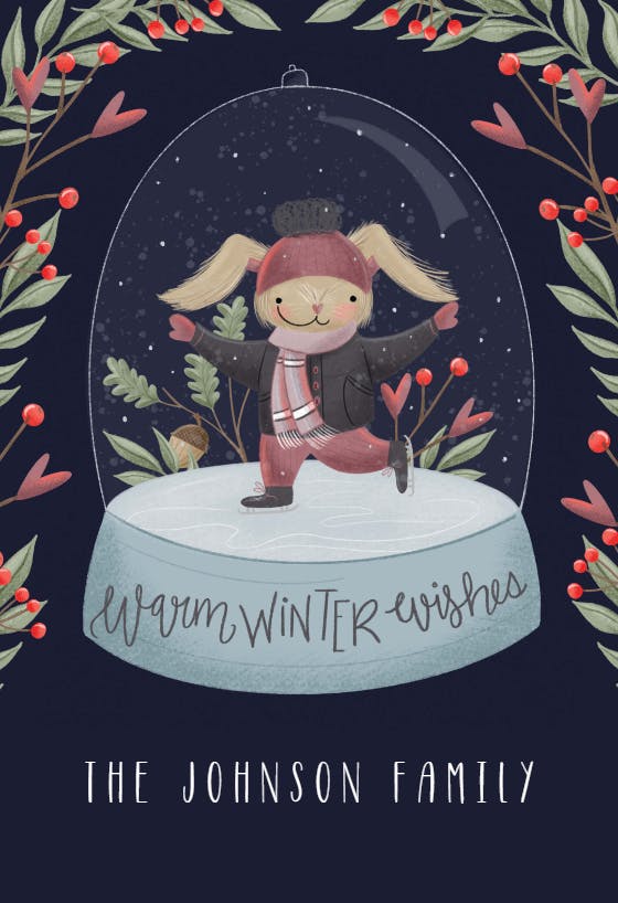 Warm winter wishes - christmas card