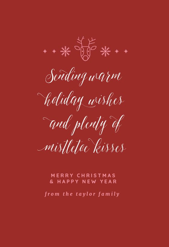 Warm wishes - christmas card