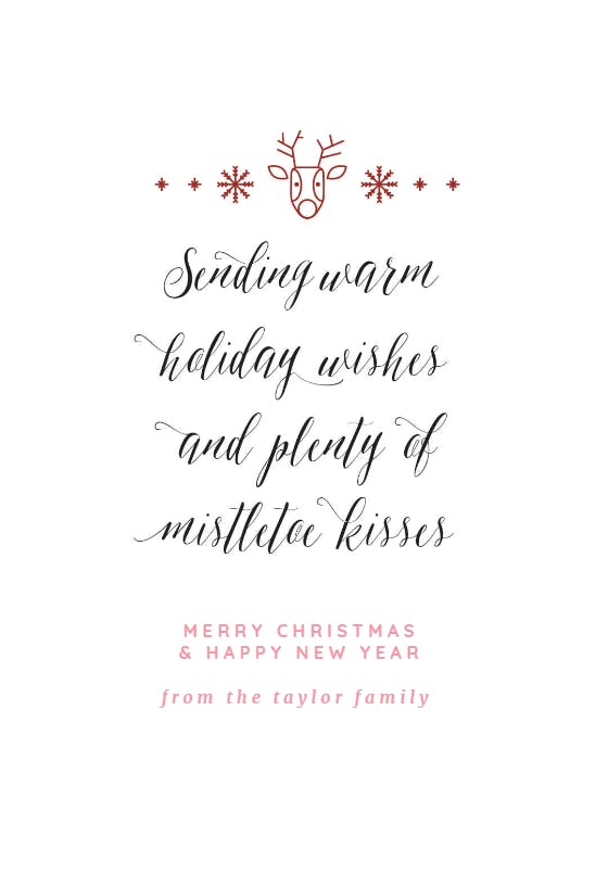 Warm wishes - christmas card