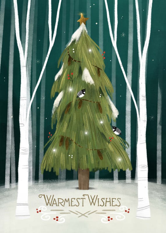 Warmest tree - holidays card