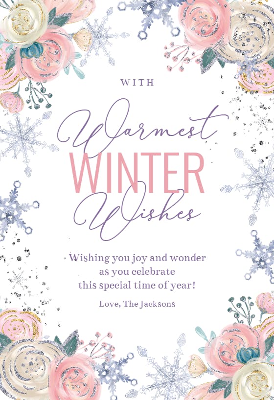 Winter beauties - christmas card