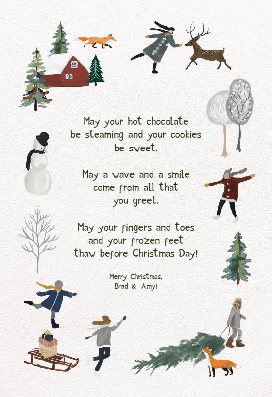 Winter white - holidays card