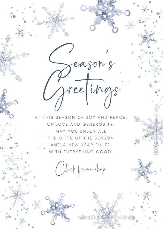 Wintery white - holidays card