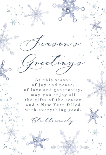 Wintery White - Tarjeta De Navidad