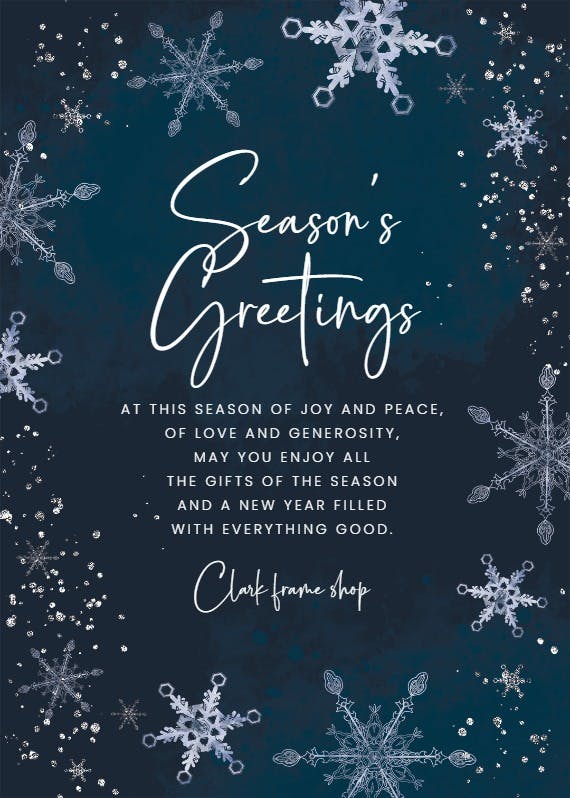 Wintery white - holidays card