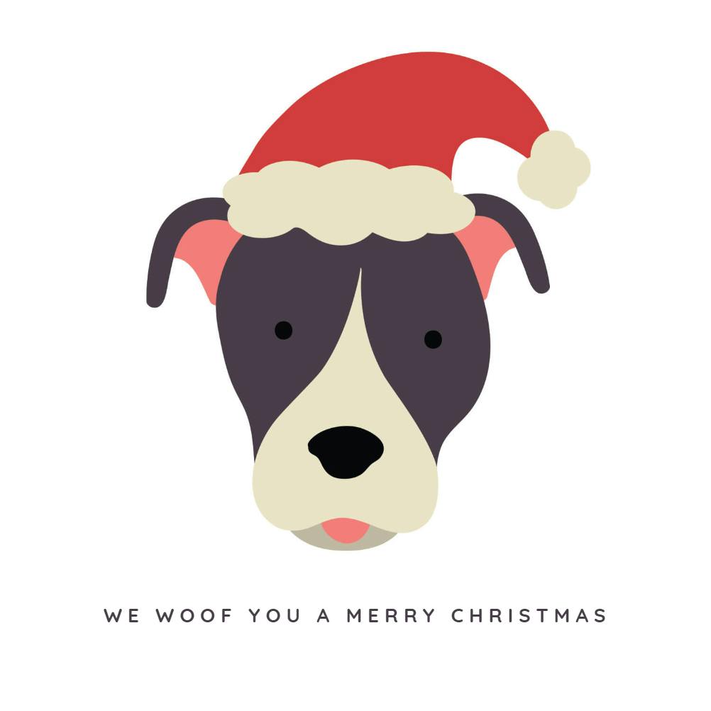 Woof you a merry christmas - christmas card