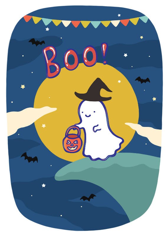 A fun night - halloween card