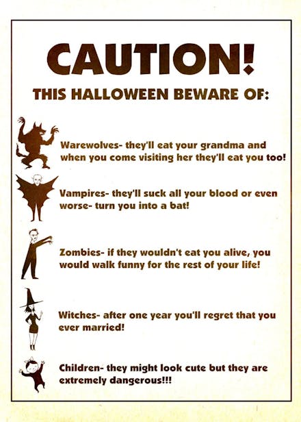 Beware of - halloween card