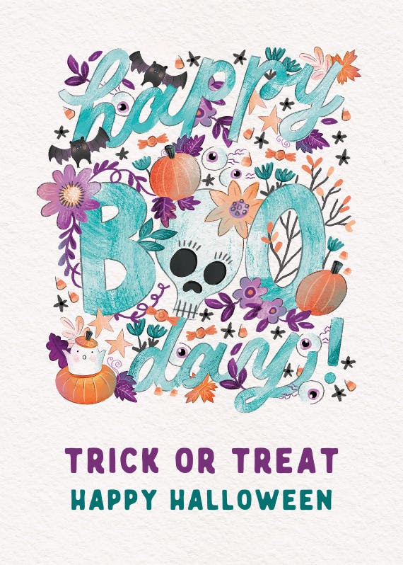 Boo day - halloween card