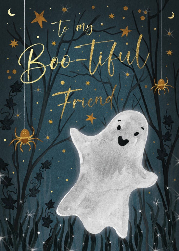 Boo-tiful friend - holidays card