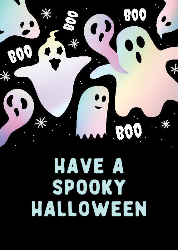 Boo-zy fun - holidays card