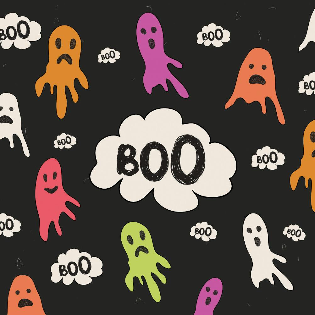 Bountiful boos -  tarjeta de halloween