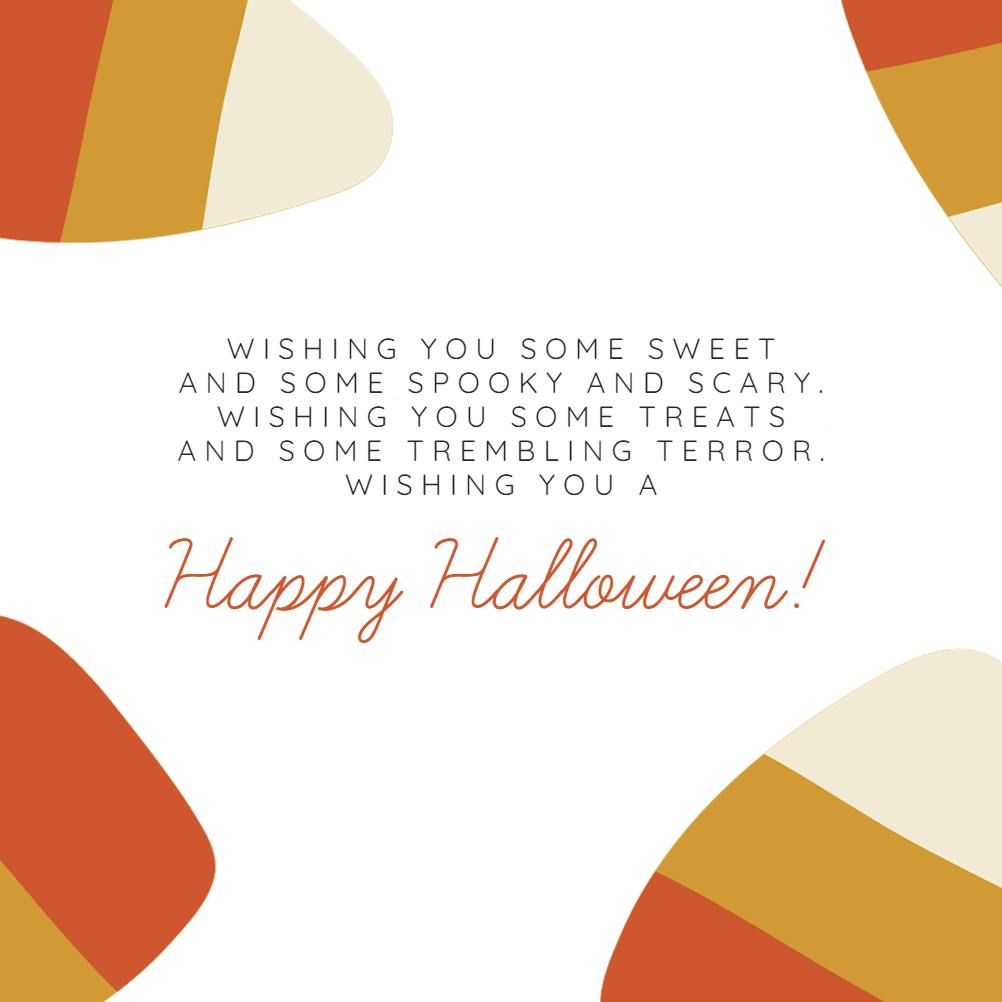 Essence of candy corn - halloween card