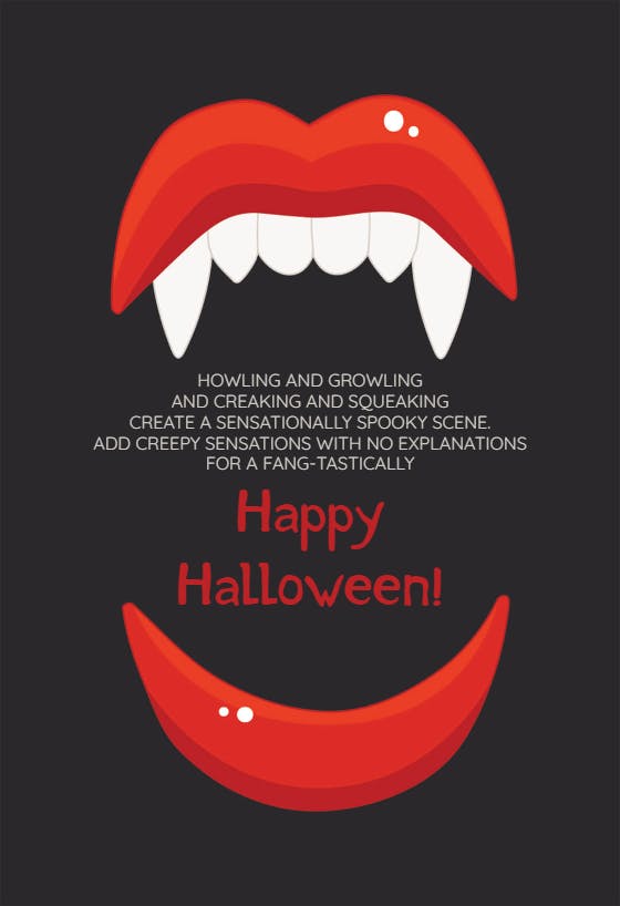 Fang you very much - halloween card