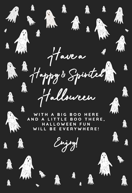 Ghost Gathering - Halloween Card