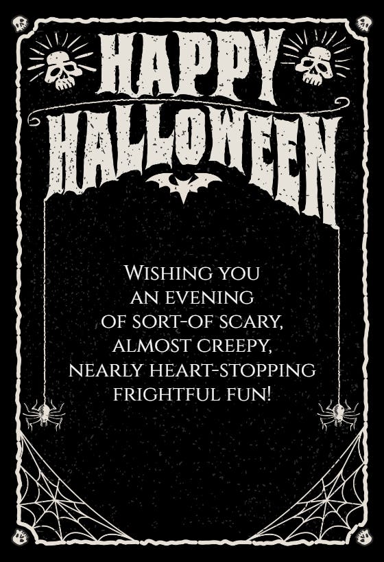 Ghoulish greeting - halloween card