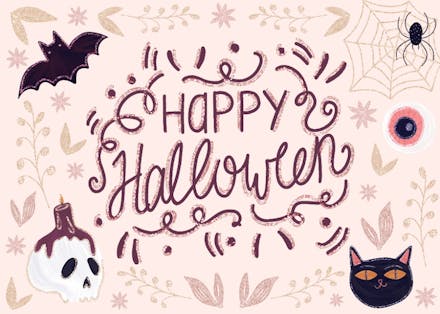 Glitter halloween - halloween card