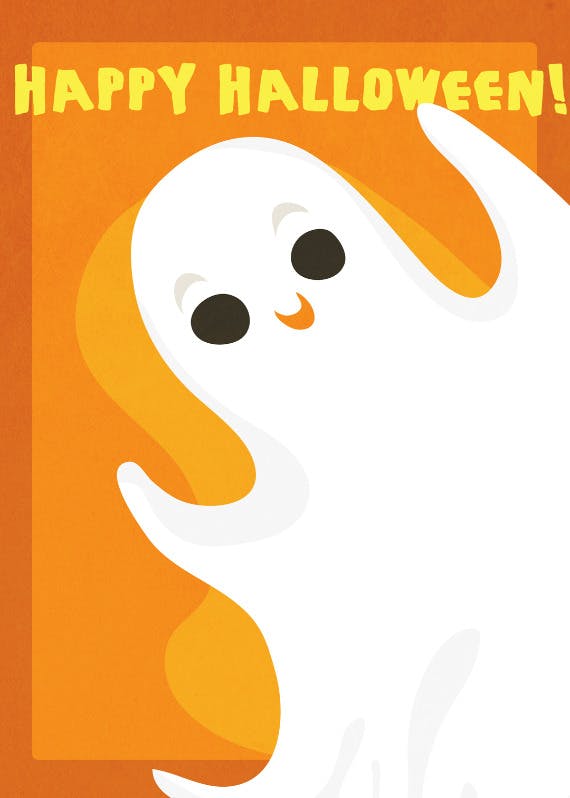 Halloween ghost - holidays card
