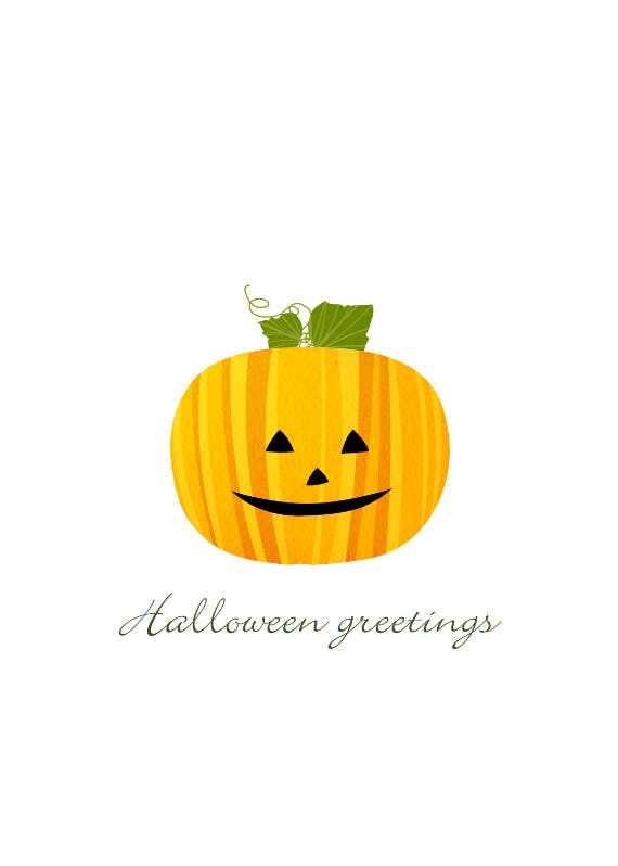 Halloween greetings - holidays card