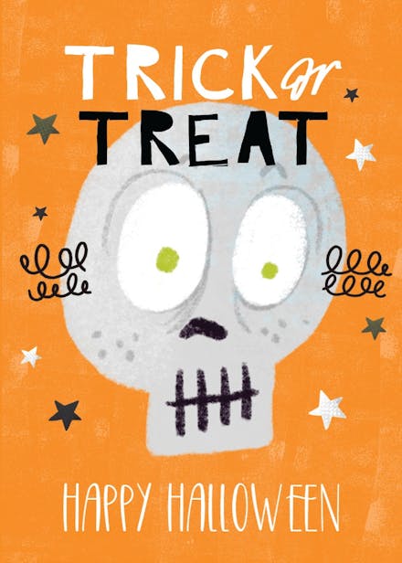 Holiday skull - halloween card