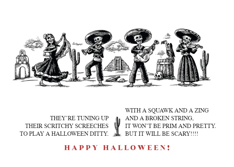 Macabre mariachi - holidays card