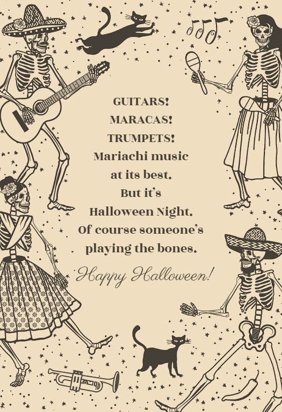 Maraca merriment -  tarjeta de halloween