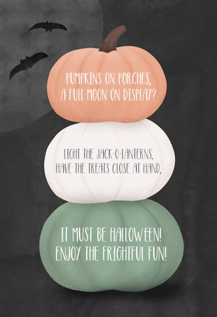 Piled Pumpkins - Halloween Card