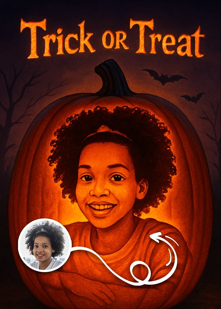 Pumpkin glow -  tarjeta de halloween