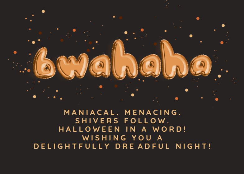 Scary syllables -  tarjeta de halloween