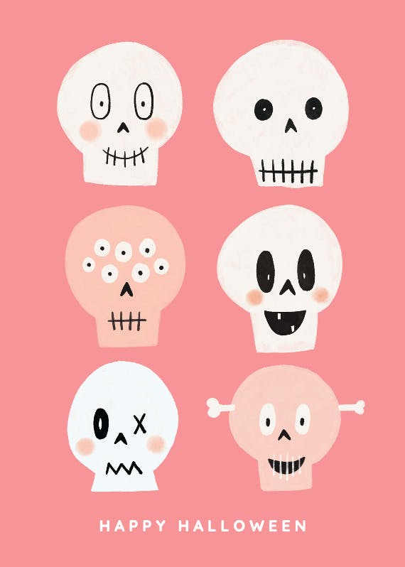 Skulls - halloween card