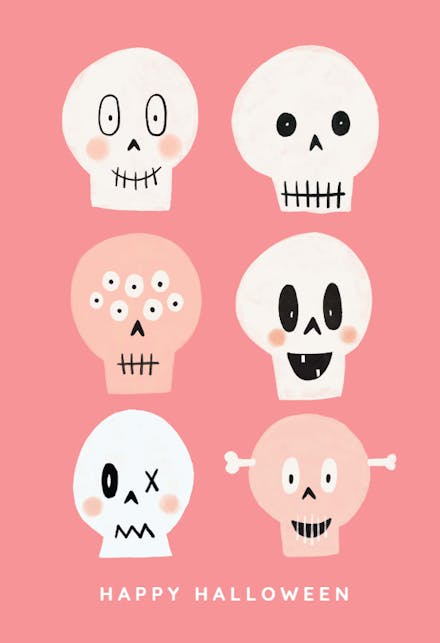 Skulls - Halloween Card