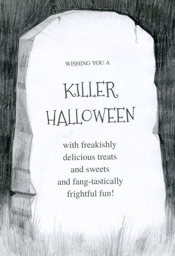 Spooky stone - halloween card