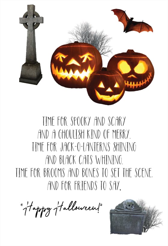 Spooky time - halloween card
