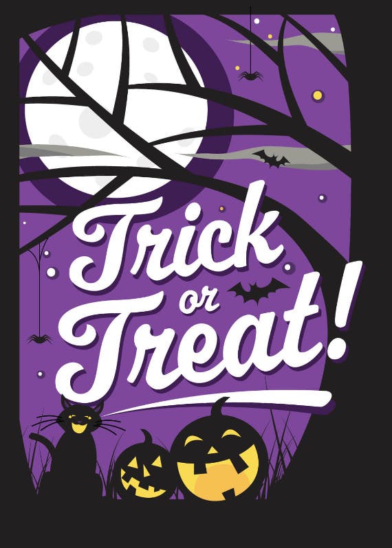 Trick or treat - halloween card