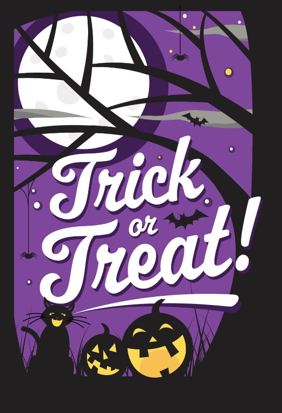 Trick Or Treat Halloween Card Free Greetings Island