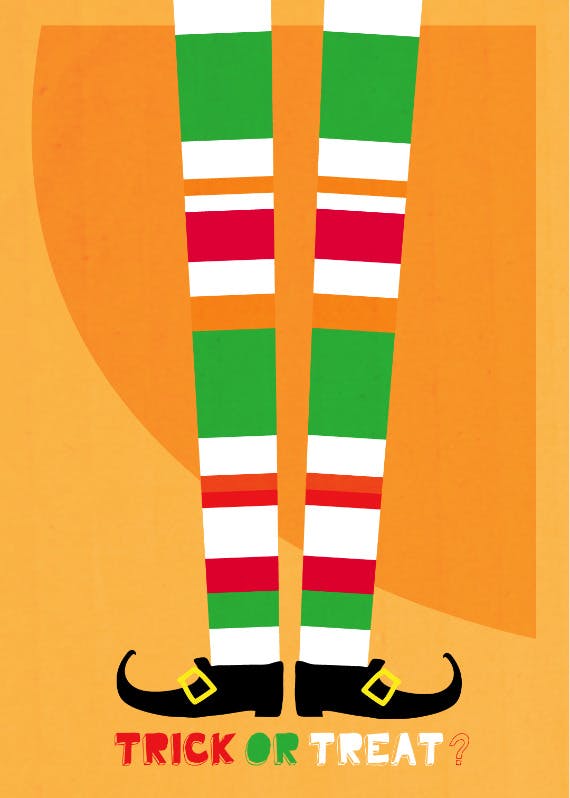 Tricky legs -  tarjeta de día festivo