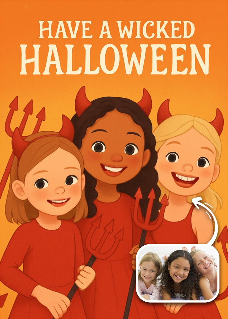 Wicked halloween -  tarjeta de halloween